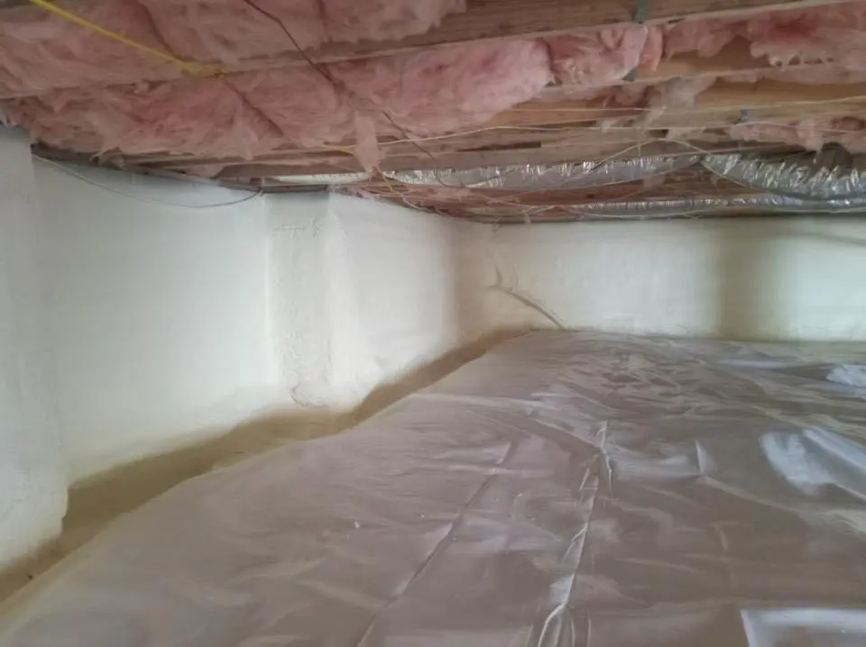Crawl space encapsulation with closed-cell spray foam for Attic Insulation in Lakewood Park